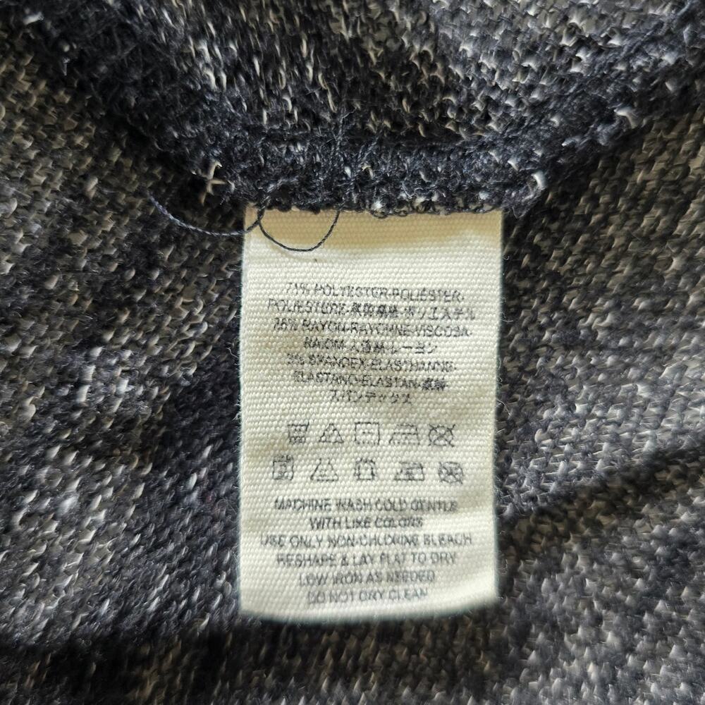 Free People Oversized Distressed Henley Neck Shirt Gray Size XS Long Sleeve Boho - Picture 7 of 9